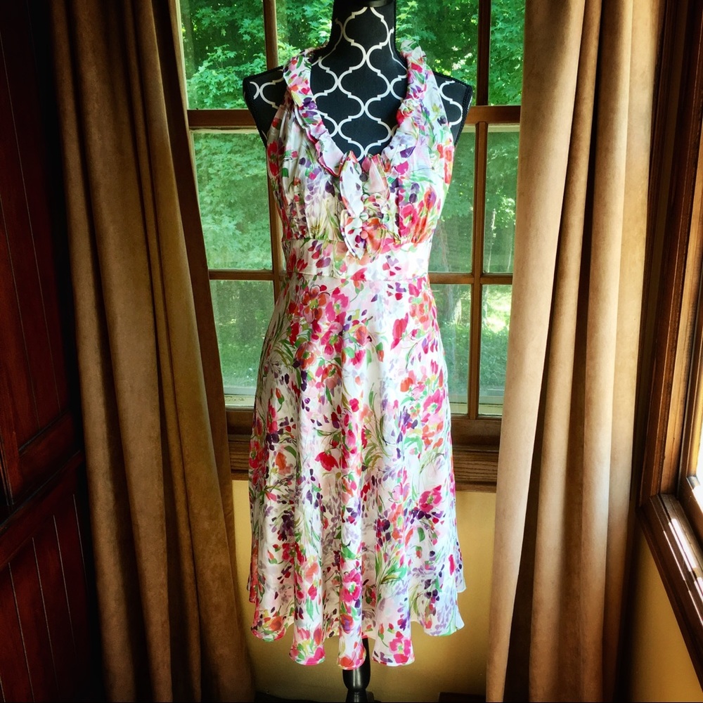 Donna Ricco floral silk dress